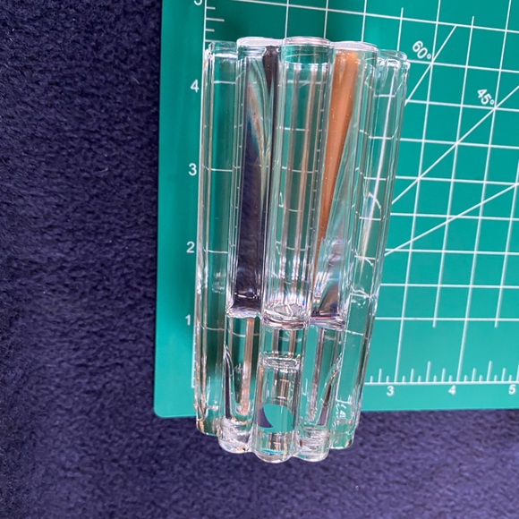 Glass Reversible Candleholder Heavy Flower shape - Picture 7 of 8